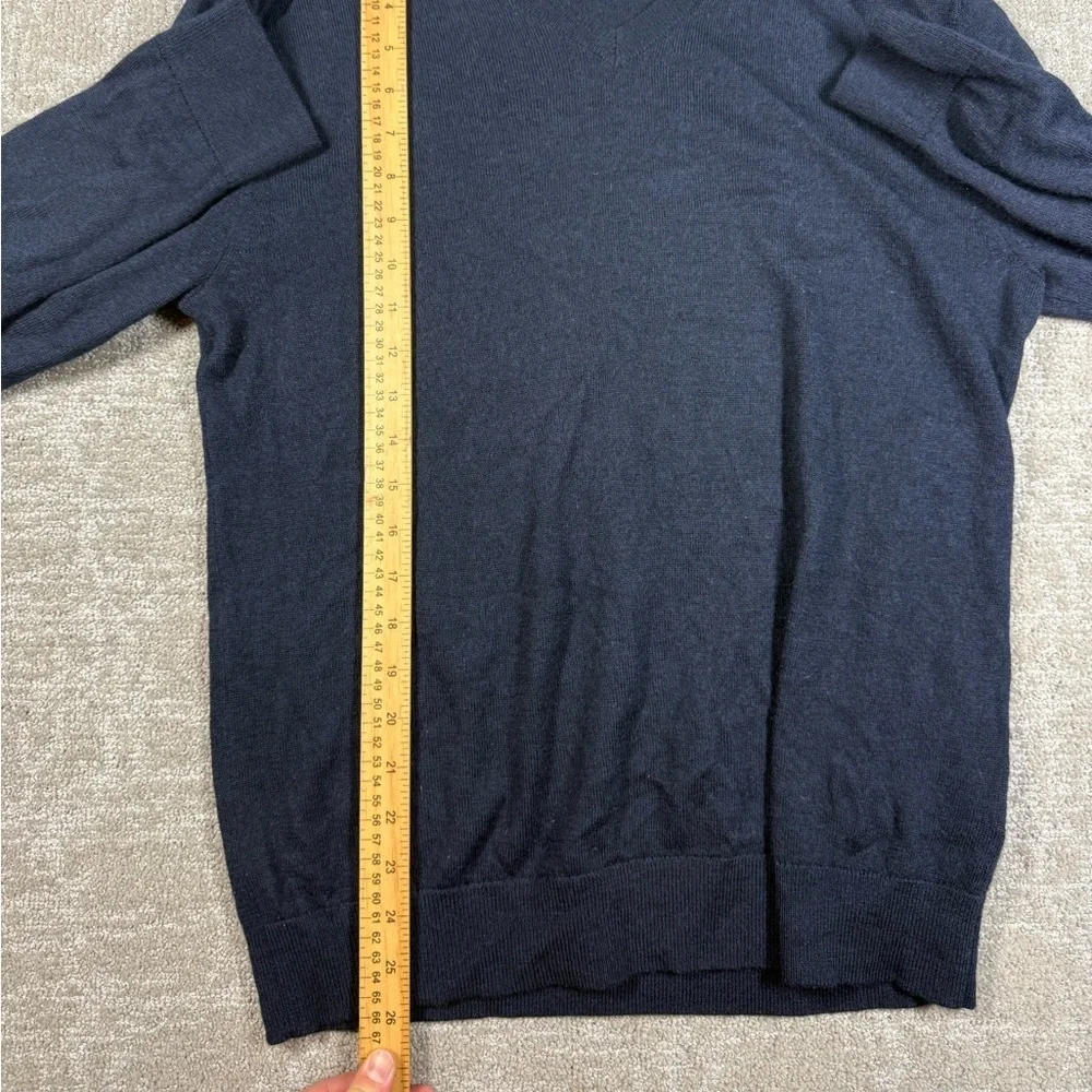 Banana Republic 100% Merino Wool Casual V-Neck Blue Sweater Men Size M